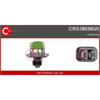 Resistencia en serie, electromotor de ventilador - CASCO CRS78039GS