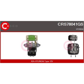 Resistencia en serie, electromotor de ventilador - CASCO CRS78041GS