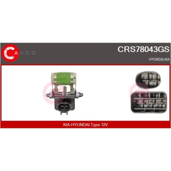 Resistencia en serie, electromotor de ventilador - CASCO CRS78043GS