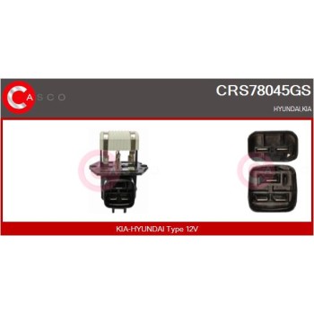 Resistencia en serie, electromotor de ventilador - CASCO CRS78045GS