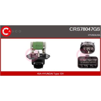 Resistencia en serie, electromotor de ventilador - CASCO CRS78047GS