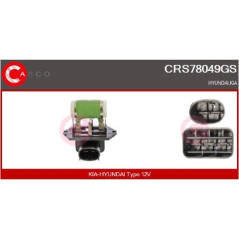 Resistencia en serie, electromotor de ventilador - CASCO CRS78049GS