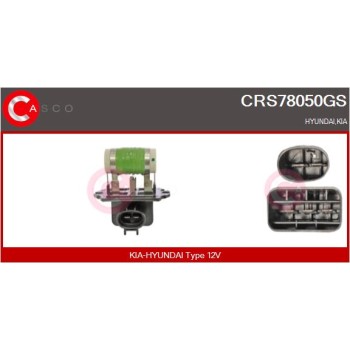 Resistencia en serie, electromotor de ventilador - CASCO CRS78050GS