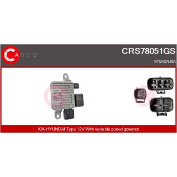 Resistencia en serie, electromotor de ventilador - CASCO CRS78051GS