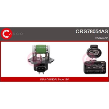 Resistencia en serie, electromotor de ventilador - CASCO CRS78054AS