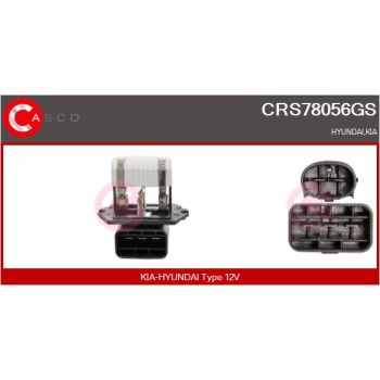Resistencia en serie, electromotor de ventilador - CASCO CRS78056GS