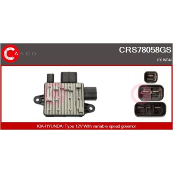 Resistencia en serie, electromotor de ventilador - CASCO CRS78058GS