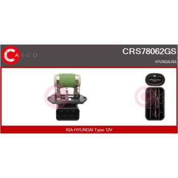 Resistencia en serie, electromotor de ventilador - CASCO CRS78062GS
