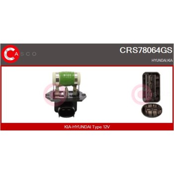 Resistencia en serie, electromotor de ventilador - CASCO CRS78064GS