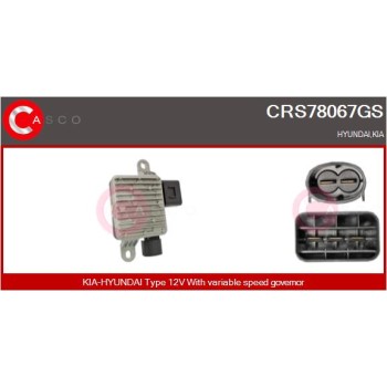 Resistencia en serie, electromotor de ventilador - CASCO CRS78067GS