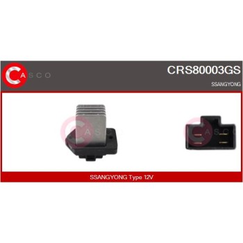 Resitencia, ventilador habitáculo - CASCO CRS80003GS