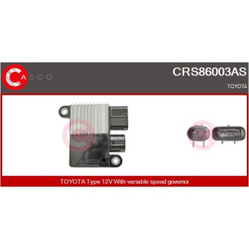 Resistencia en serie, electromotor de ventilador - CASCO CRS86003AS