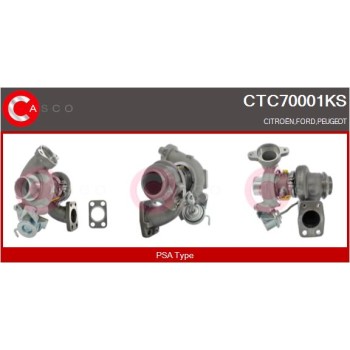 Turbocompresor, sobrealimentación - CASCO CTC70001KS
