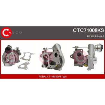 Turbocompresor, sobrealimentación - CASCO CTC71008KS