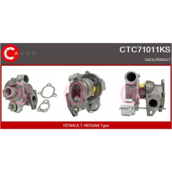 Turbocompresor, sobrealimentación - CASCO CTC71011KS