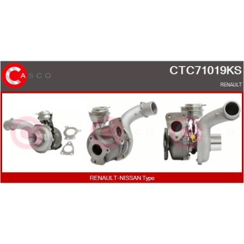 Turbocompresor, sobrealimentación - CASCO CTC71019KS