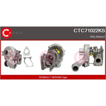 Turbocompresor, sobrealimentación - CASCO CTC71022KS