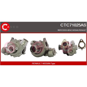 Turbocompresor, sobrealimentación - CASCO CTC71025AS