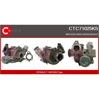 Turbocompresor, sobrealimentación - CASCO CTC71025KS