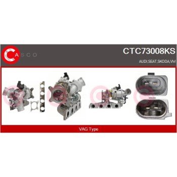 Turbocompresor, sobrealimentación - CASCO CTC73008KS