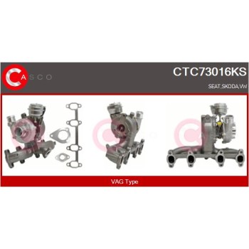 Turbocompresor, sobrealimentación - CASCO CTC73016KS