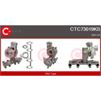 Turbocompresor, sobrealimentación - CASCO CTC73019KS