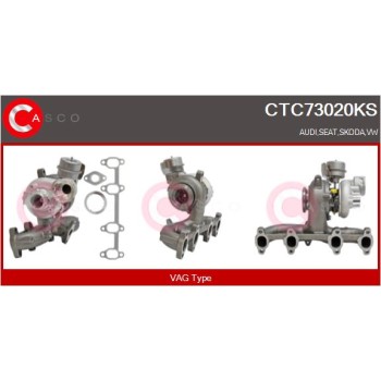 Turbocompresor, sobrealimentación - CASCO CTC73020KS
