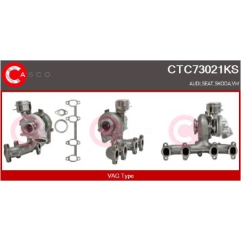 Turbocompresor, sobrealimentación - CASCO CTC73021KS