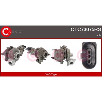 Turbocompresor, sobrealimentación - CASCO CTC73075RS