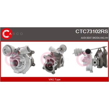 Turbocompresor, sobrealimentación - CASCO CTC73102RS
