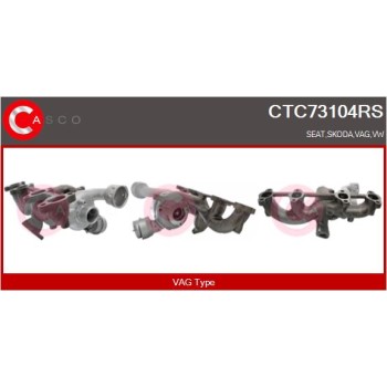 Turbocompresor, sobrealimentación - CASCO CTC73104RS