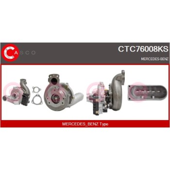 Turbocompresor, sobrealimentación - CASCO CTC76008KS