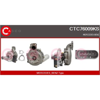 Turbocompresor, sobrealimentación - CASCO CTC76009KS