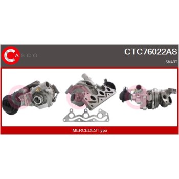 Turbocompresor, sobrealimentación - CASCO CTC76022AS