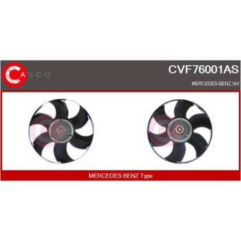 Embrague, ventilador del radiador - CASCO CVF76001AS