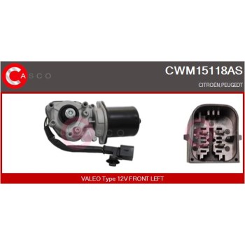 Motor del limpiaparabrisas - CASCO CWM15118AS