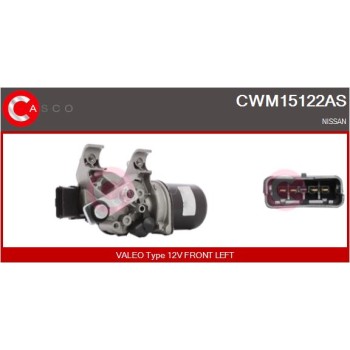 Motor del limpiaparabrisas - CASCO CWM15122AS
