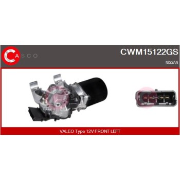 Motor del limpiaparabrisas - CASCO CWM15122GS