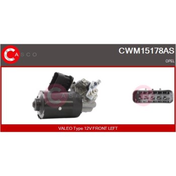 Motor del limpiaparabrisas - CASCO CWM15178AS