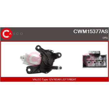 Motor del limpiaparabrisas - CASCO CWM15377AS