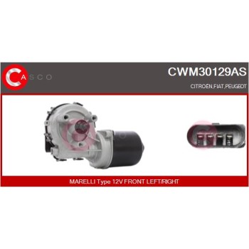 Motor del limpiaparabrisas - CASCO CWM30129AS