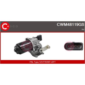 Motor del limpiaparabrisas - CASCO CWM48119GS