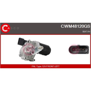Motor del limpiaparabrisas - CASCO CWM48120GS