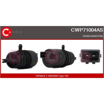 Bomba de agua de lavado, lavado de parabrisas - CASCO CWP71004AS