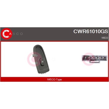 Interruptor, elevalunas - CASCO CWR61010GS