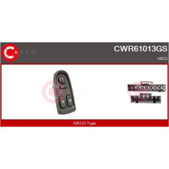 Interruptor, elevalunas - CASCO CWR61013GS
