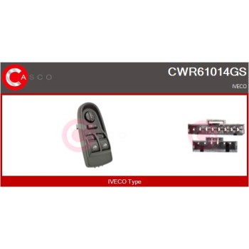 Interruptor, elevalunas - CASCO CWR61014GS
