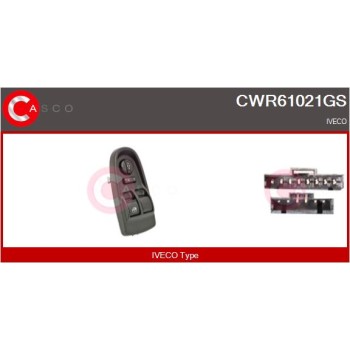 Interruptor, elevalunas - CASCO CWR61021GS