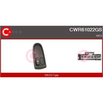 Interruptor, elevalunas - CASCO CWR61022GS