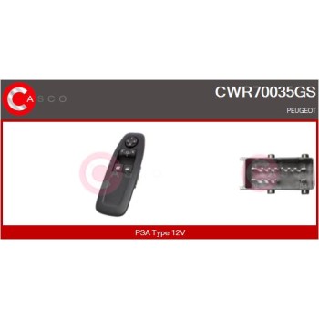 Interruptor, elevalunas - CASCO CWR70035GS